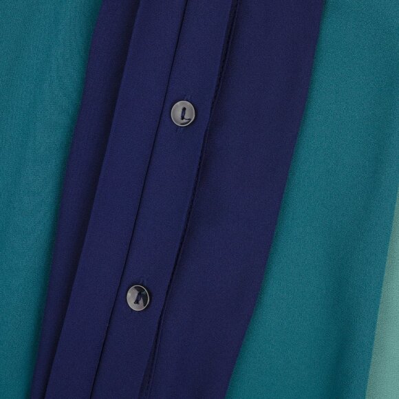 Love 21 Colorblock Ombre Blouse Teal & Blue  – Size Small - Picture 6 of 10